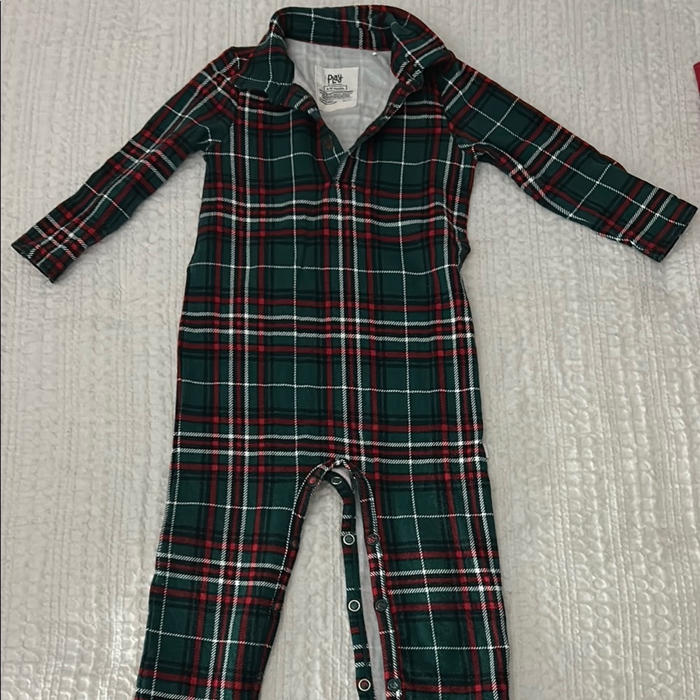 Little Sleepies Plaid Kids One Piece